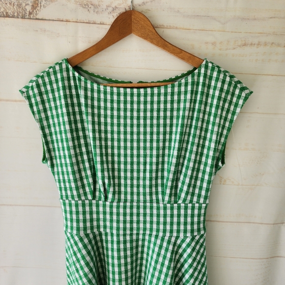 Kate Spade Green Gingham Ponte Dress - Picture 4 of 12